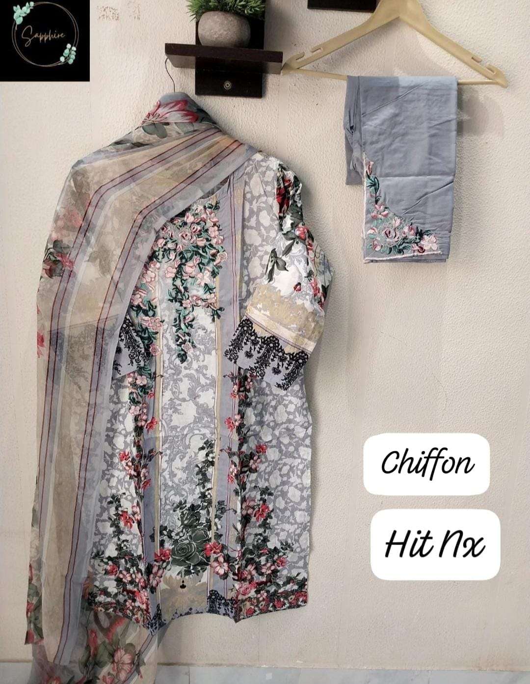SAPPHIRE HIT NX VOL-4 PURE LAWN COTTON PRINTED PAKISTANI DRESSES-00272