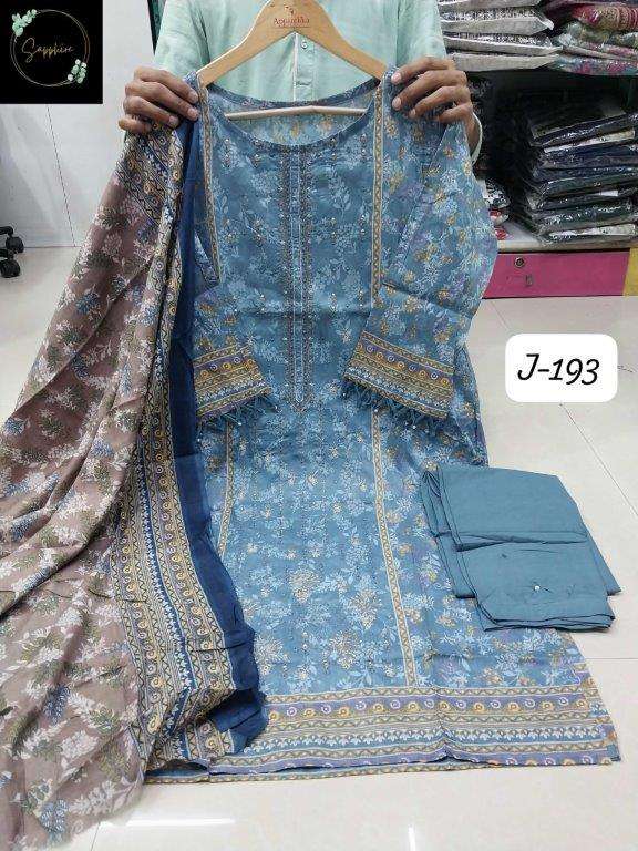 SAPPHIRE JAZMIN-193 PURE LAWN COTTON PRINTED PAKISTANI DRESSES-00272