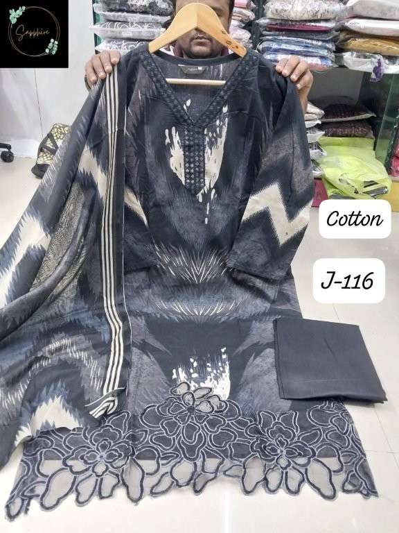 SAPPHIRE JAZMIN VOL-116 NX PURE LAWN COTTON PRINTED PAKISTANI DRESSES-00272