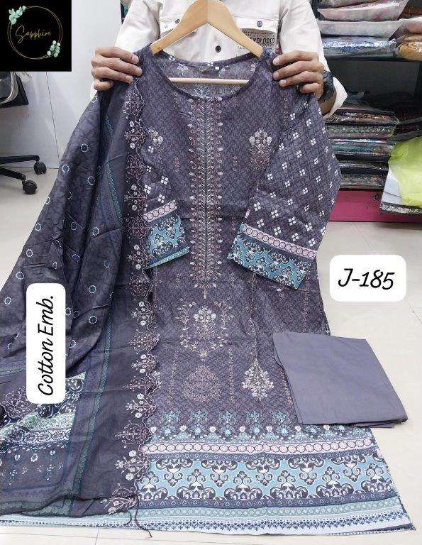 SAPPHIRE JAZMIN VOL-185 PURE LAWN COTTON PRINTED PAKISTANI DRESSES-00272