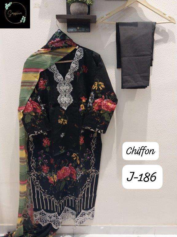 SAPPHIRE JAZMIN VOL-186 PURE LAWN COTTON PRINTED PAKISTANI DRESSES-00272