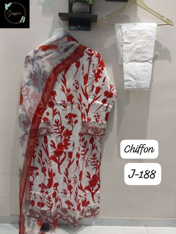 SAPPHIRE JAZMIN VOL-188  PURE LAWN COTTON PRINTED PAKISTANI DRESSES-00272