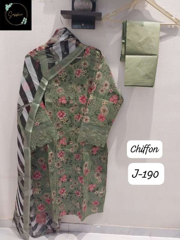 SAPPHIRE JAZMIN VOL-190 PURE LAWN COTTON PRINTED PAKISTANI DRESSES-00272