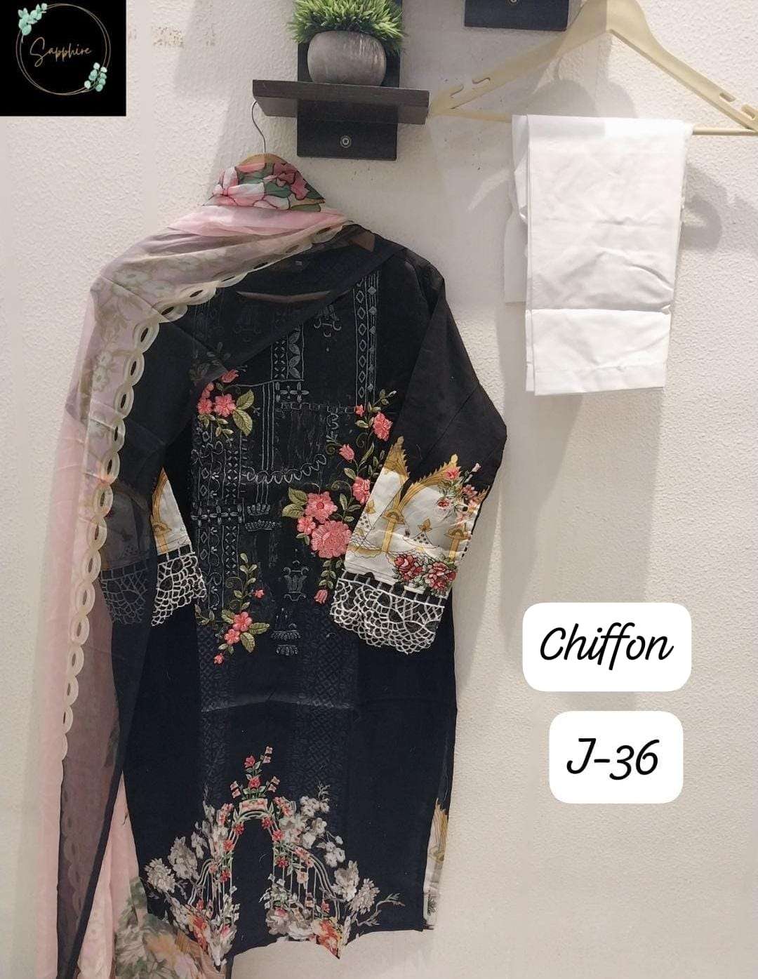 SAPPHIRE JAZMIN VOL-36 HITS PURE LAWN COTTON PRINTED PAKISTANI DRESSES-00272