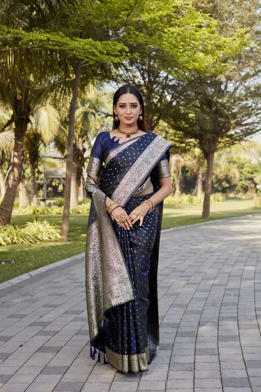 SARASWATI BY ASLIWHOLESALE DESIGNER PURE SOFT SATIN SILK SAREES-00125
