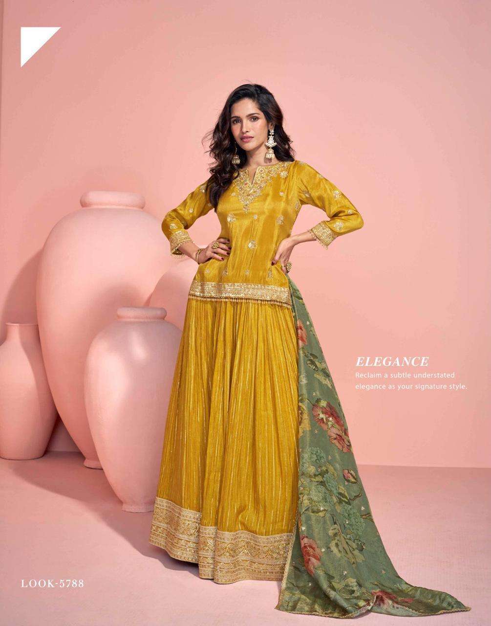 SAYURI SIKHA 5787 TO 5789 SERIES PURE VISCOSE JACQUARD SILK DRESSES-00028