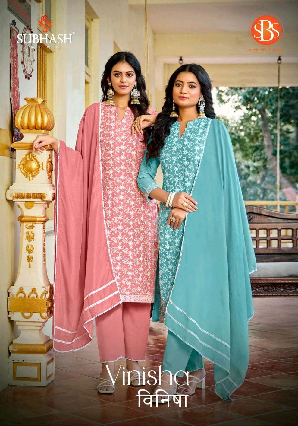 SBS FASHION VINISHA 6225 TO 6228 SERIES PURE CHINON DRESSES-00014