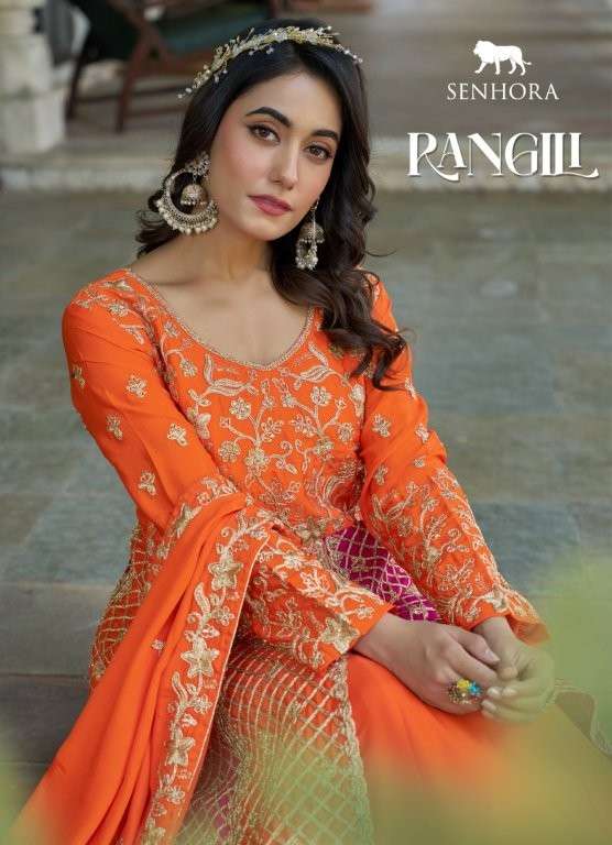 SENHORA RANGILI 3096 TO 3097 SERIES PURE CHINON HEAVY EMBROIDERY GOWNS-00035