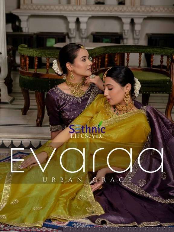 SETHNIC EVARAA 78001 TO 78004 SERIES PURE GOLD CRUSH SAREES-00137