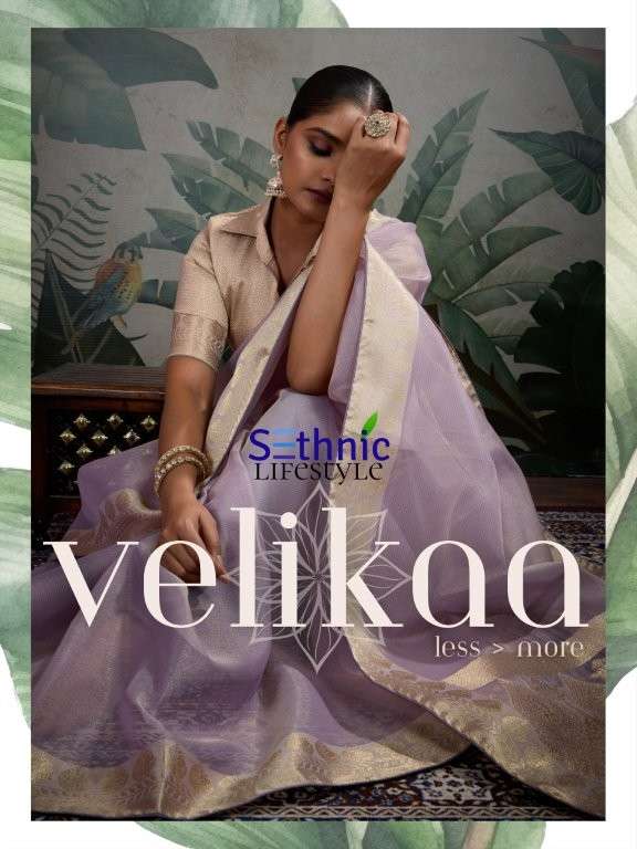 SETHNIC LIFESTYLE VELIKAA 87001 TO 87005 SERIES PURE TISSUE SAREES-00137