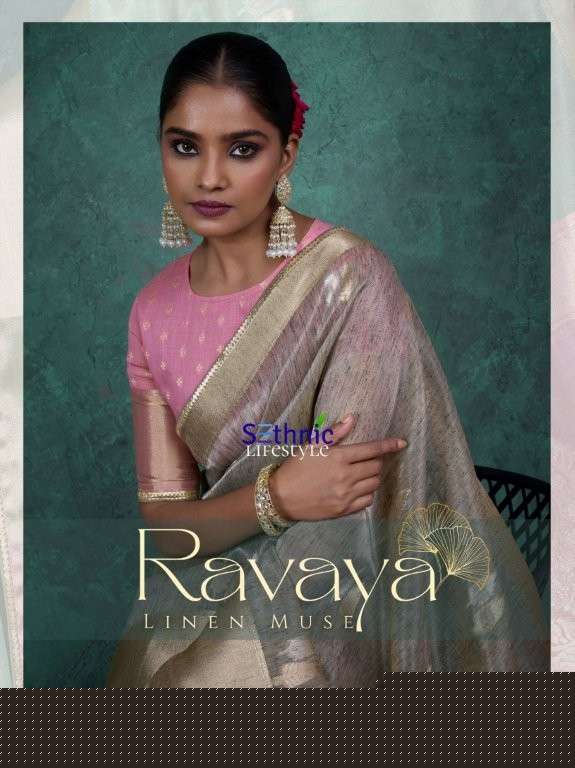 SETHNIC RAVAYA 86001 TO 86004 SERIES PURE LINEN SAREES-00137