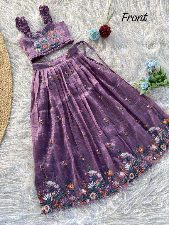 SHIVANI VOL-14 BY ASLIWHOLESALE DESIGNER PURE GOLD CRUSH EMBROIDERY KIDS WEAR-00282