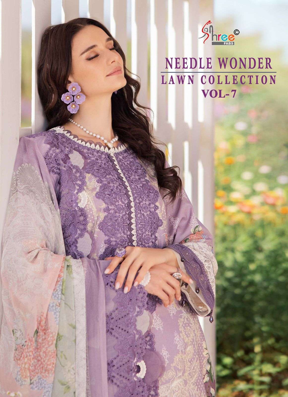 SHREE FAB NEEDLE WONDER LAWN COLLECTION VOL-7 PURE COTTON PRINTED PAKISTANI DRESSES-00011