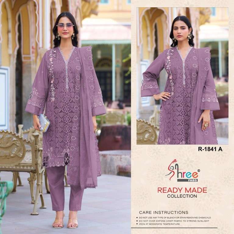 SHREE FAB R-1841 COLOUR PURE HEAVY COTTON EMBROIDERY PAKISTANI DRESSES-00011