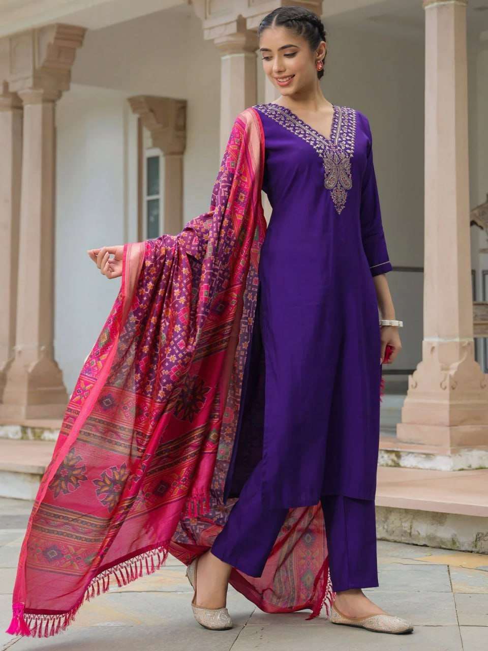 SINDOOR BY ASLIWHOLESALE DESIGNER PURE COTTON PRINTED DRESSES-00265
