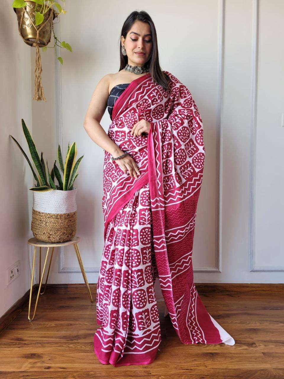 SITARA BY ASLIWHOLESALE DESIGNER PURE LINEN SILK COTTON PRINTED SAREES-00279