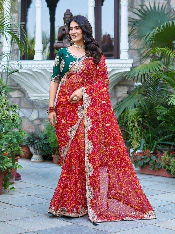 SIYA-002 BY ASLIWHOLESALE DESIGNER PURE BANDHANI FANCY SAREES-00236