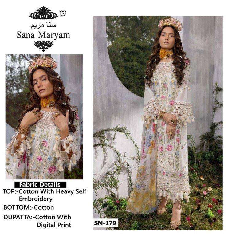SM-179 BY ASLIWHOLESALE DESIGNER PURE HEAVY COTTON EMBROIDERY DRESSES-00022
