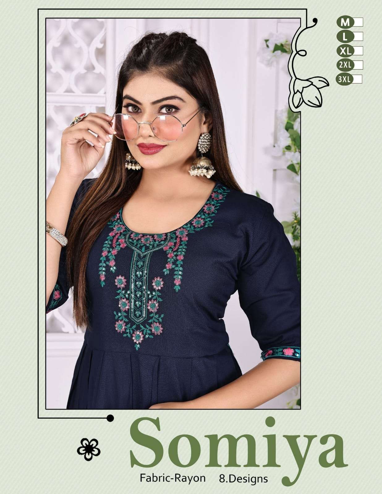 SOMIYA BY ASLIWHOLESALE DESIGNER 2001 TO 2008 PURE PLAIN RAYON KURTIS-00093