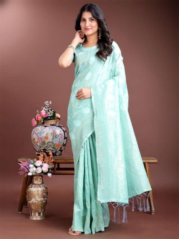 SOOTRA BY ASLIWHOLESALE DESIGNER PURE COTTON PRINTED SAREES-00281