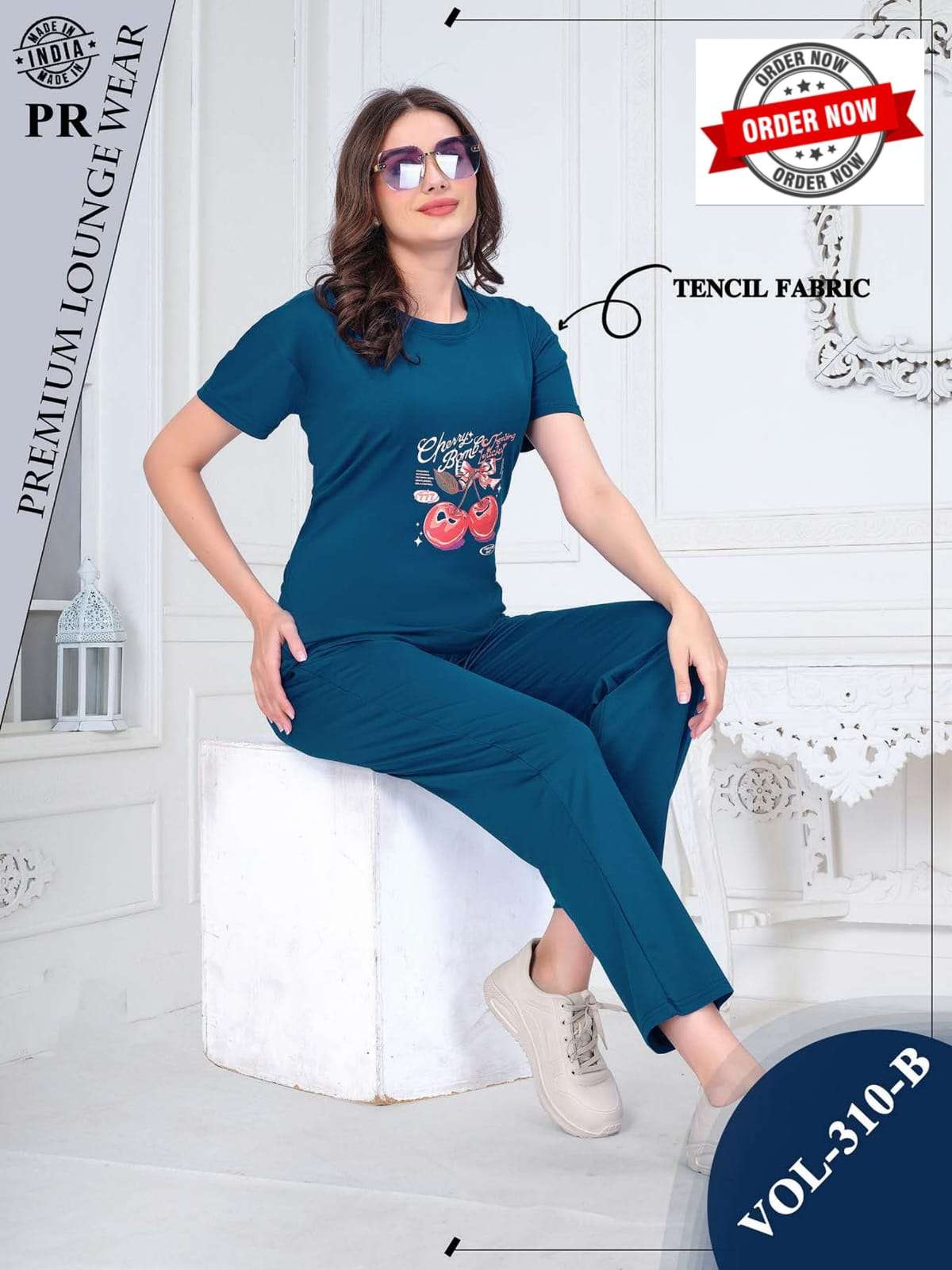 SUMMER SPCIAL VOL-310 BY ASLIWHOLESALE DESIGNER PURE HEAVY TENCIL NIGHT SUIT-00093