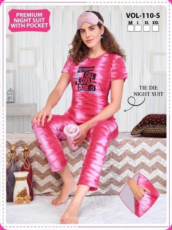 SUMMER SPECIAL VOL-110 BY ASLIWHOLESALE DESIGNER PURE HOSIERY NIGHT SUIT-00093