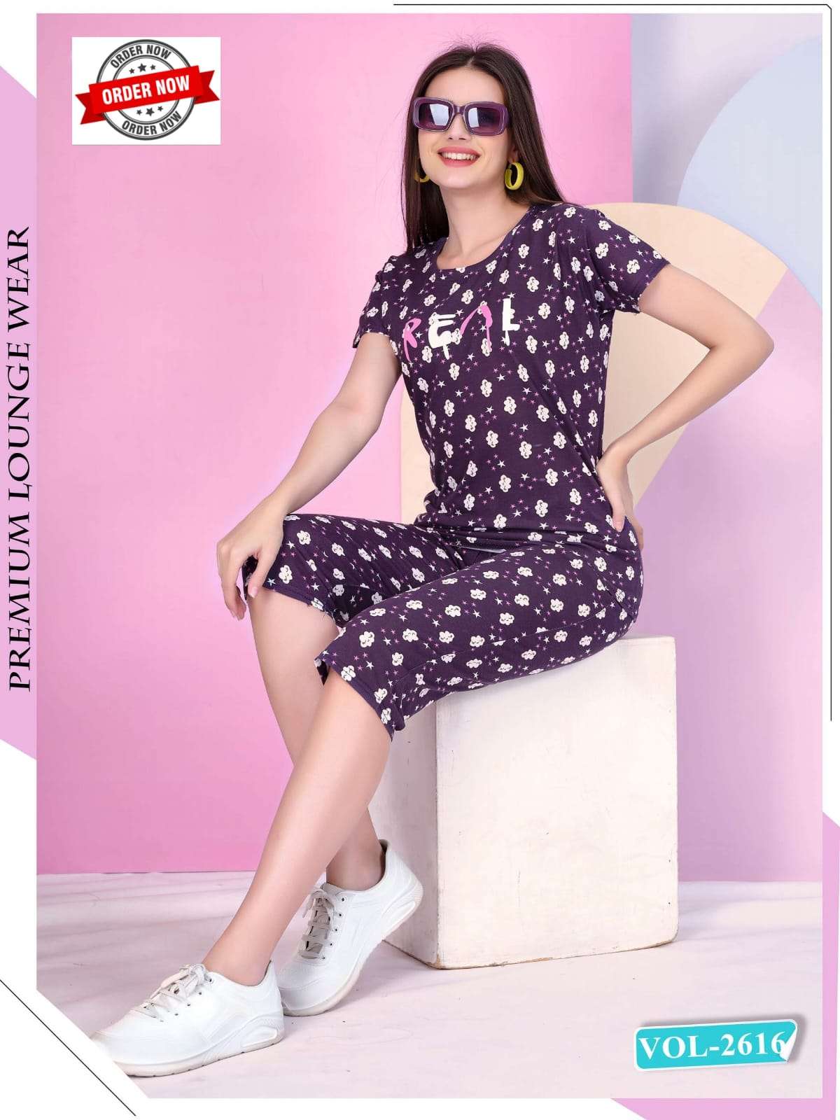 SUMMER SPECIAL VOL-2616 BY ASLIWHOLESALE DESIGNER PURE COTTON NIGHT SUITS-00093