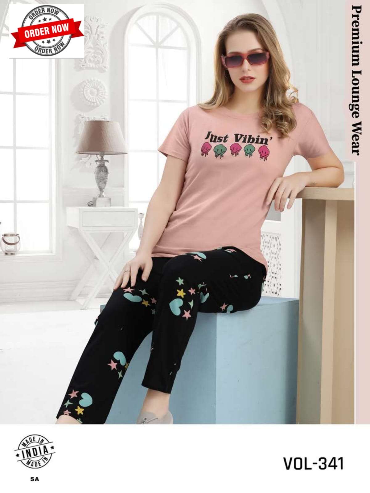 SUMMER SPECIAL VOL-341 BY ASLIWHOLESALE DESIGNER PURE HOSIERY NIGHT SUIT-00093