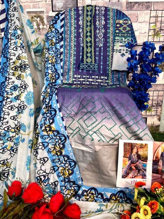 TAJ CREATIONS 481 HIT DESIGN PURE COTTON PRINTED PAKISTANI DRESSES-00071