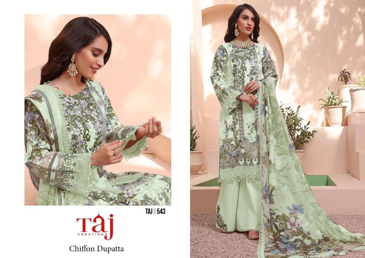 TAJ CREATIONS 543 HIT DESIGN HEAVY COTTON PRINTED PAKISANI DRESS-00062