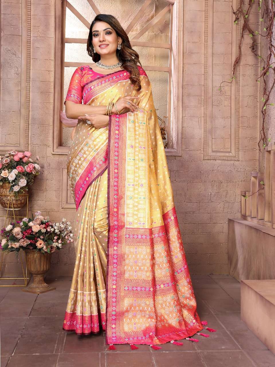 TARVENI BY ASLIWHOLESALE DESIGNER PURE BANARASI TISSUE SILK SAREES-00125