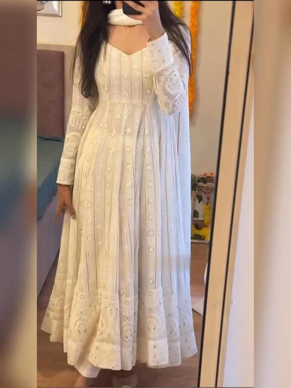 TD-6065 COLOUR BY ASLIWHOLESALE DESIGNER PURE FAUX BLOOMING DRESSES-00235