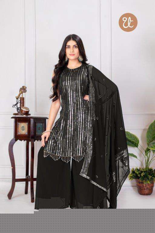 THREAD THRILL 004 HIT DESIGN 006-A TO 006-D SERIES PURE HEAVY GEORGETTE EMBROIDERY DRESSES-00269