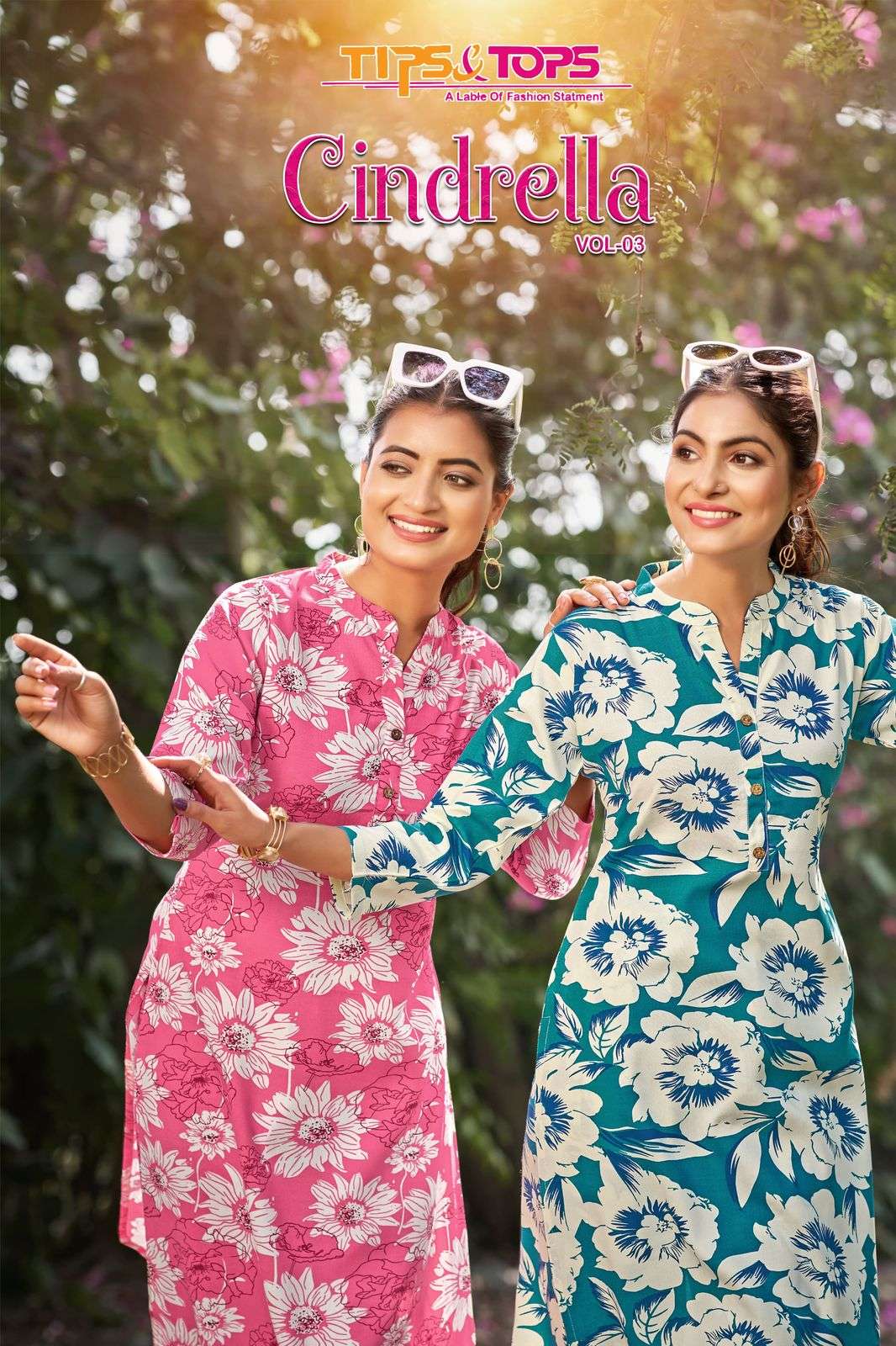 TIPS AND TOPS CINDERELLA VOL-3 1001 TO 1006 SERIES PURE RAYON PRINTED CO-ORD SET-00140