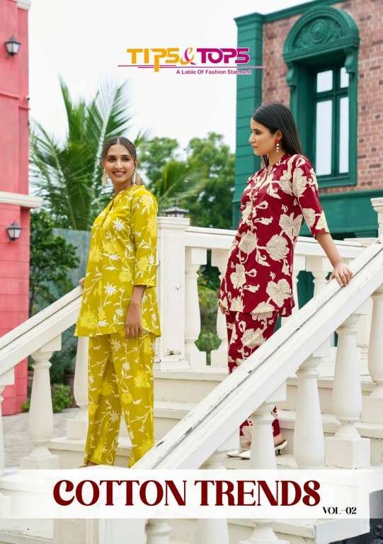 TIPS AND TOPS COTTON TRENDS VOL-08 PURE COTTON PRINTED CO-ORD SET-00014