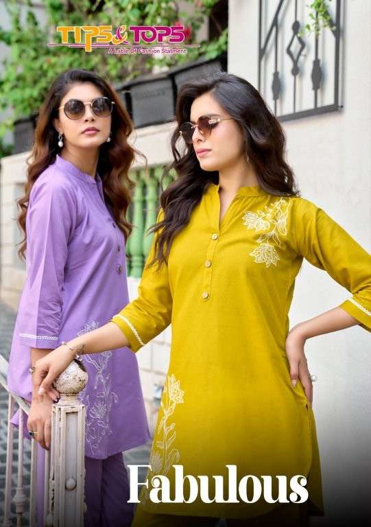 TIPS AND TOPS FABULOUS 1001 TO 1006 SERIES PURE COTTON PRINTED CO-ORD SET-00140