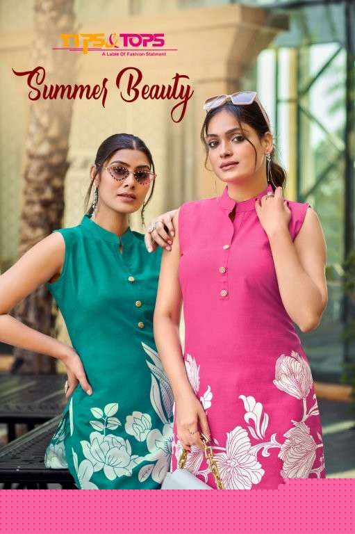 TIPS AND TOPS SUMMER BEAUTY 1001 TO 1006 SERIES PURE RAYON PRINTED CO-ORD SET-00014