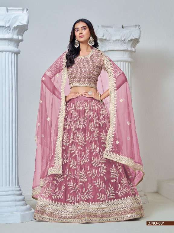 TWISHA MEHVISH VOL-6 PURE HEAVY NET EMBROIDERY LEHENGAS-00274