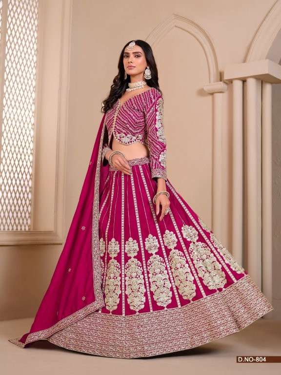 TWISHA MEHVISH VOL-8 PURE HEAVY SILK EMBROIDERY LEHENGAS-00274