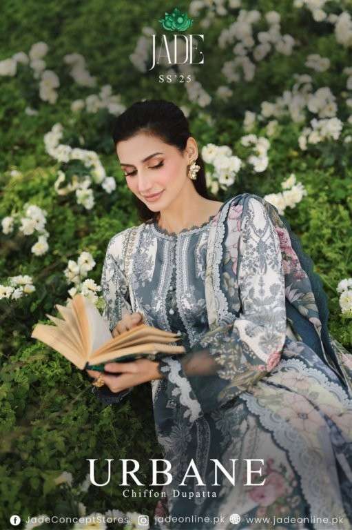 URBANE BY ASLIWHOLESALE DESIGNER PURE LAWN PAKISTANI DRESSES-00201
