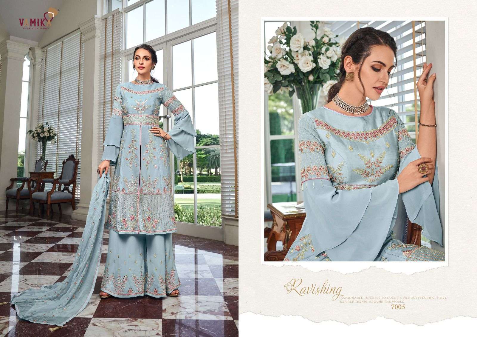 VAMIKA RIYAAZ NX PURE HEAVY FAUX GEORGETTE EMBROIDERY DRESSES-00011