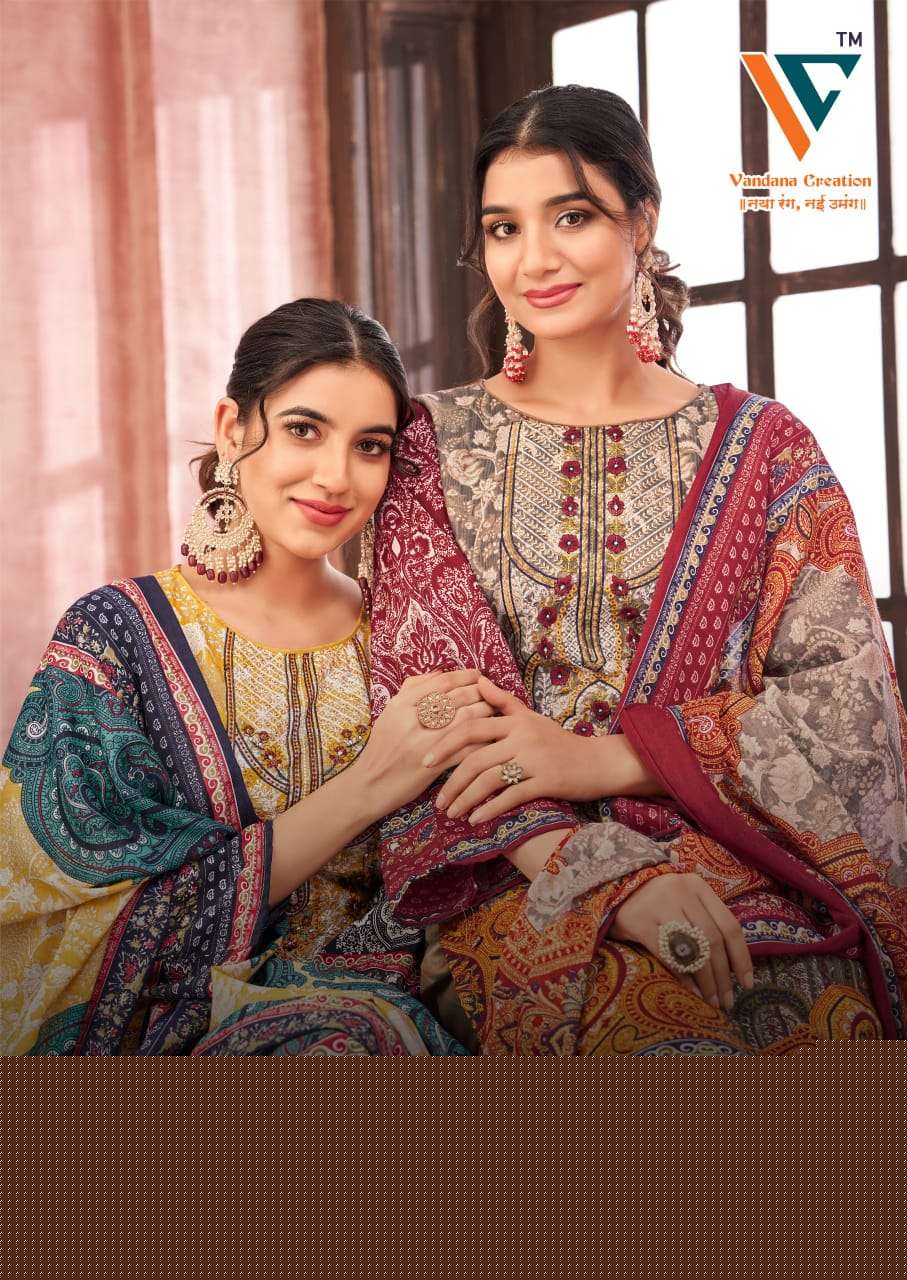 VANDANA CREATION RUHANI VOL-30 30001 TO 30008 SERIES PURE COTTON PRINTED PAKISTANI DRESSES-00201