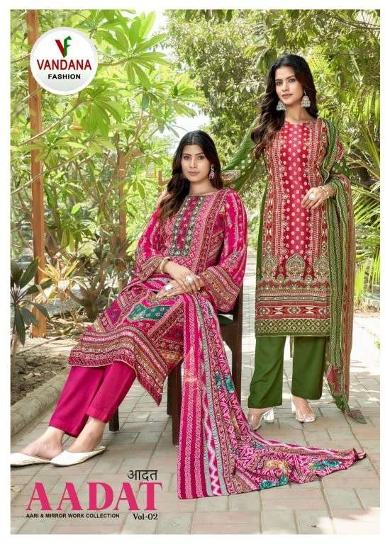 VANDANA FASHION AADAT VOL-2 2001 TO 2006 SERIES PURE COTTON PRINTED DRESSES-00201