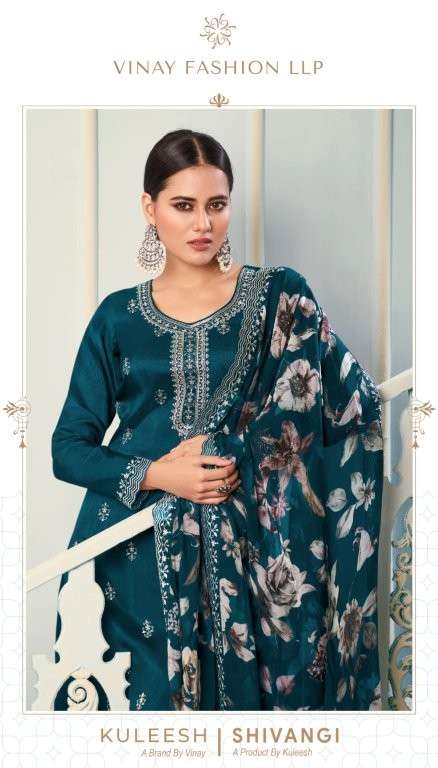 VINAY FASHION KULEESH SHIVANGI 71341 TO 71344 SERIES PURE SILK DRESSES-00150