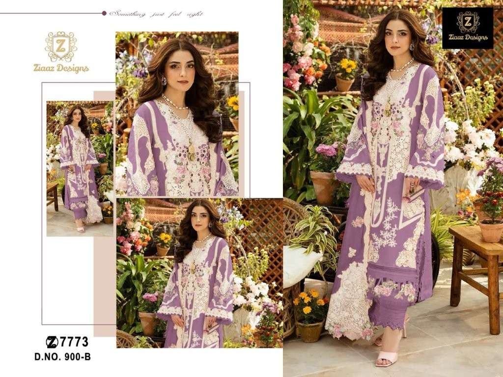 ZIAAZ 900 HEAVY COTTON EMBROIDERED PAKISATNI DRESS-00071