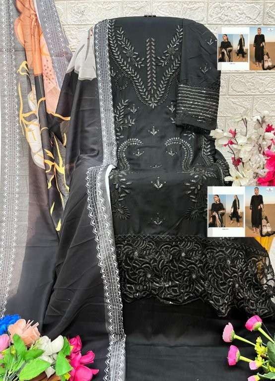 ZUNISHA 1011 COLOUR PURE HEAVY VISCOSE RAYON EMBROIDERY PAKISTANI DRESS-00071