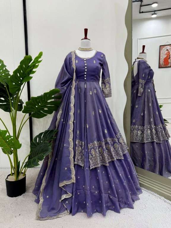 1511 HIT COLOUR BY ASLIWHOLESALE DESIGNER PURE SHIMMER SILK EMBROIDERY LEHENGAS-00241