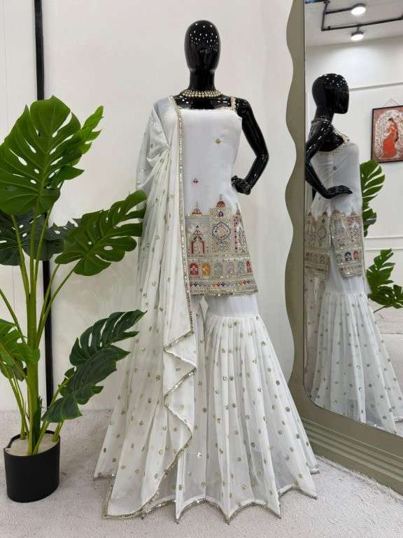1513 HIT COLOUR BY ASLIWHOLESALE DESIGNER PURE FAUX GEORGETTE EMBROIDERY PRINTED DRESSES-00241