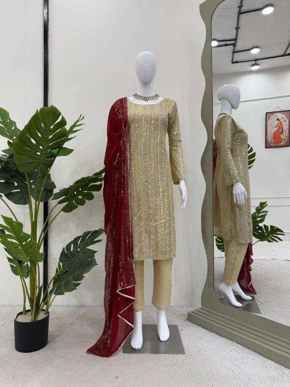 1514 HIT COLOUR BY ASLIWHOLESALE DESIGNER PURE FAUX GEORGETTE PAKISTANI DRESSES-00241