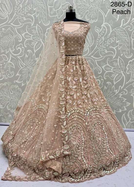 2865 COLOUR BY ASLIWHOLESALE DESIGNER PURE HEAVY NET EMBROIYDER LEHENGAS-00130